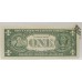 UNITED STATES OF AMERICA 1988 . ONE 1 DOLLAR BANKNOTE . ERROR . BUTTERFLY FOLD